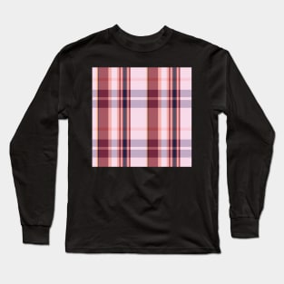 Summer Aesthetic Conall 1 Hand Drawn Textured Plaid Pattern Long Sleeve T-Shirt